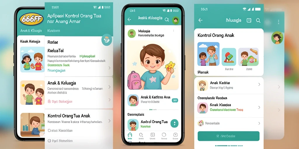 Tampilan antarmuka aplikasi Kontrol Orang Tua yang informatif.