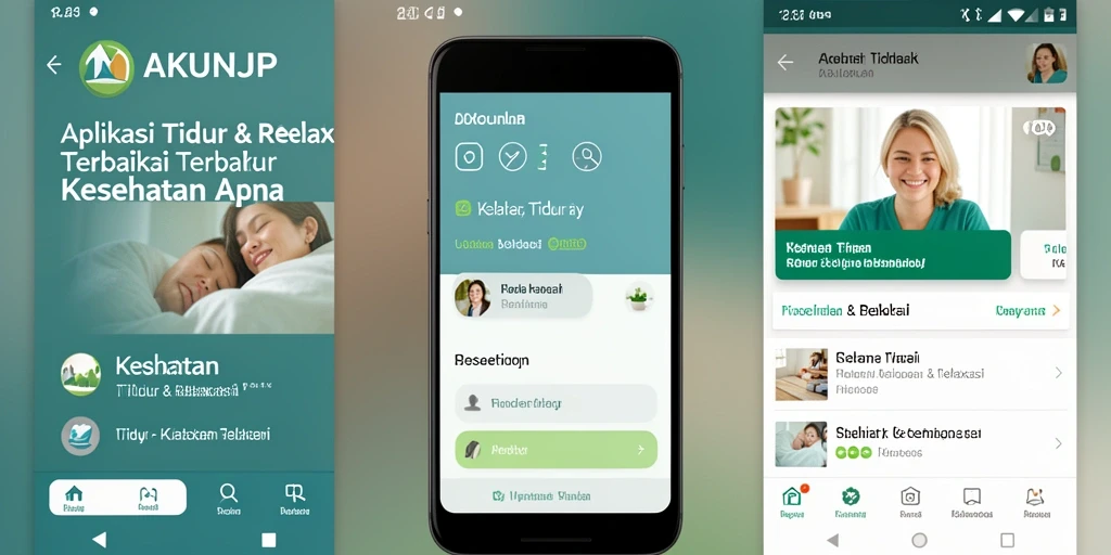 Antarmuka simpel dan intuitif untuk pengalaman Tidur & Relaksasi.