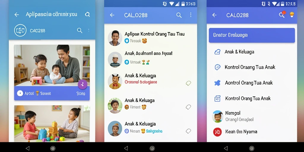 Tampilan antarmuka aplikasi CALO288 yang sederhana dan user-friendly.