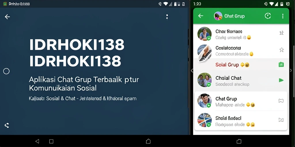 Screenshot utama IDRHOKI138 menampilkan antarmuka obrolan grup yang interaktif.