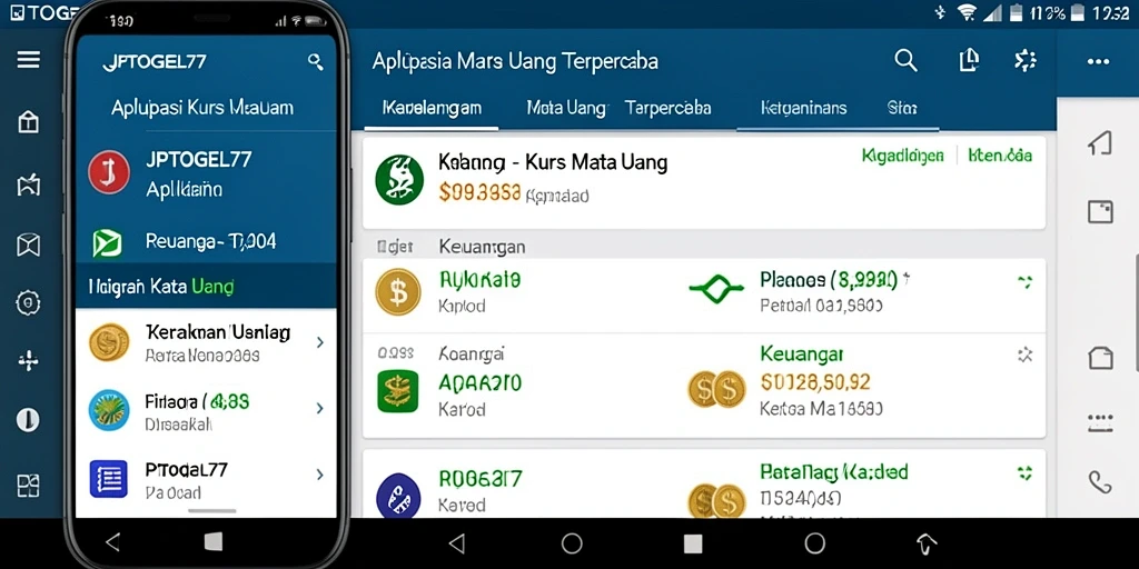 Screenshot antarmuka JPTOGEL77 menunjukkan fitur kurs mata uang yang lengkap dan mudah dipahami.