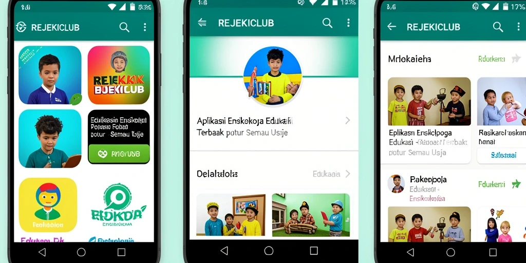 Antarmuka menarik REJEKICLUB yang memudahkan pencarian informasi.