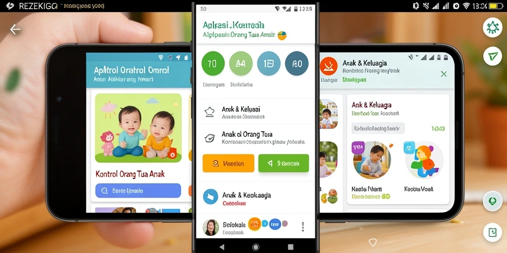 Antarmuka pengguna intuitif dari REZEKIGO untuk kontrol orang tua.
