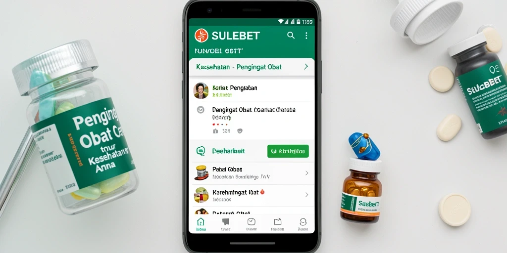 Tampilan antarmuka utama SULEBET dengan fitur pengingat obat.